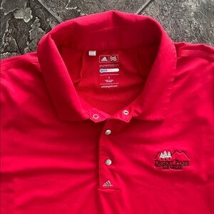 ADIDAS Men’s Puremotion Desert Pines Las Vegas Polo Snap Button Golf Shirt Sport